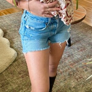 Levi's Light Blue Jean Shorts